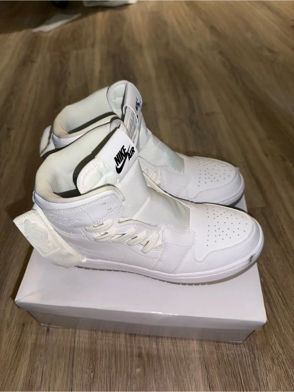 Nike Air All-White High-Top Sneakers - Picture 2 of 4